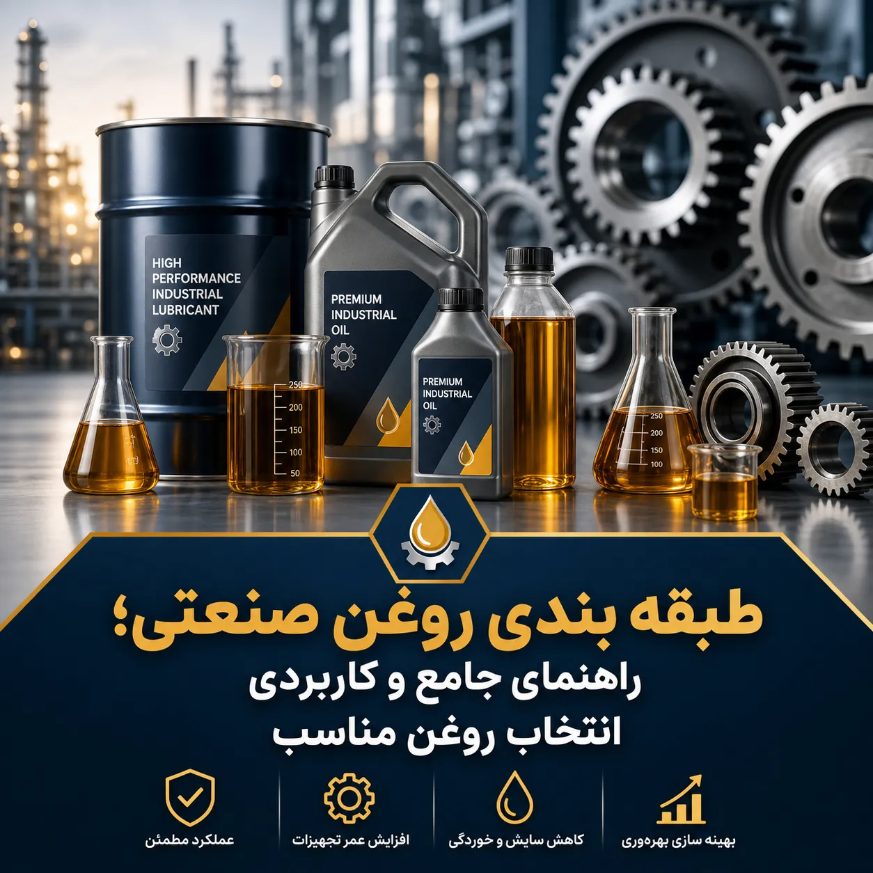 طبقه بندی روغن صنعتی؛ راهنمای جامع و کاربردی انتخاب روغن مناسب